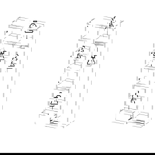 Furniture To Go Naia Wardrobe with 1 Sliding door + 1 door + 3 drawers in Oak structure Jackson Hickory