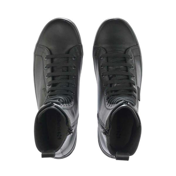 Superga Womens/Ladies 2641 Alpina Leather Combat Boots - Total Black - 
