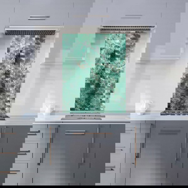 Warren Reed - Designer Light Green Quartz Effect Kitchen Splashback