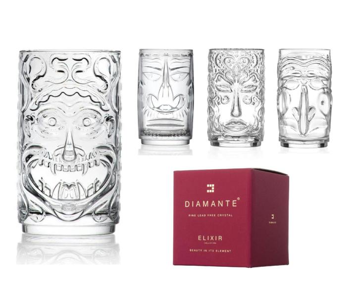 Complete Tiki Collection High Ball Glasses - Set of 4
