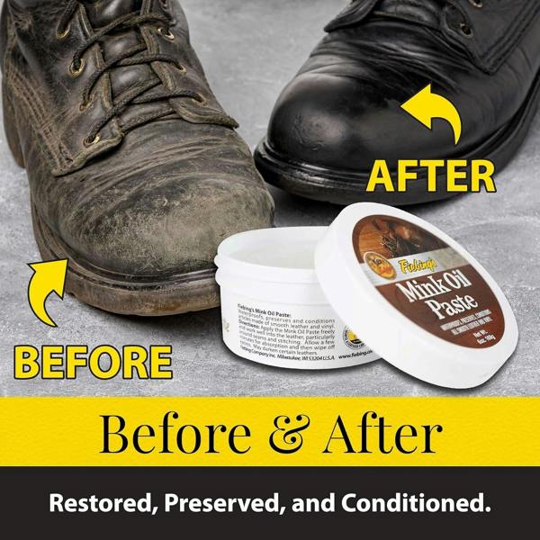 Fiebing's Mink Oil Paste - Heavy Duty Waterproofing for Leather 6oz