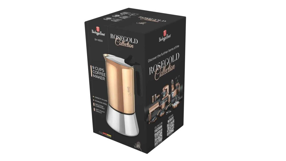 Berlinger Haus Espresso Coffee Moka Pot BH-8549 Rose Gold