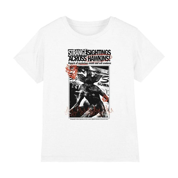 Stranger Things Kids Demogorgon Newspaper T-Shirt - White
