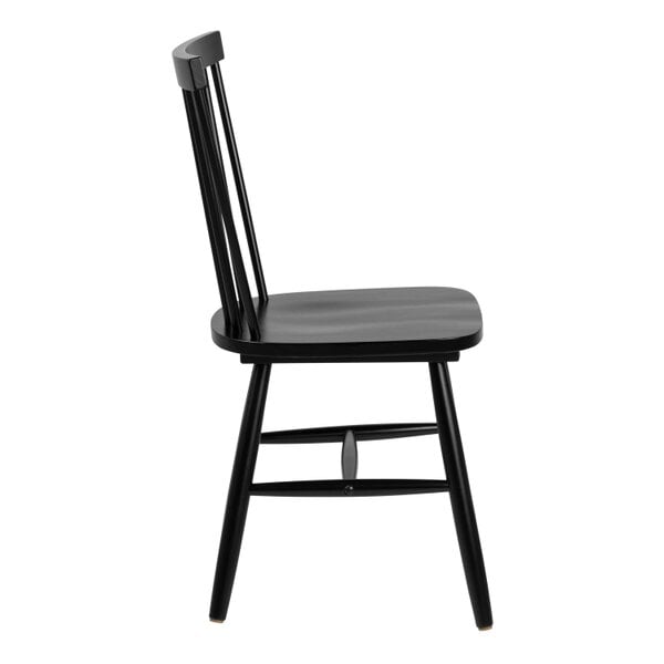 Wyld Haus Set of 2 Freya Black Wooden Dining Chairs Slatted Back