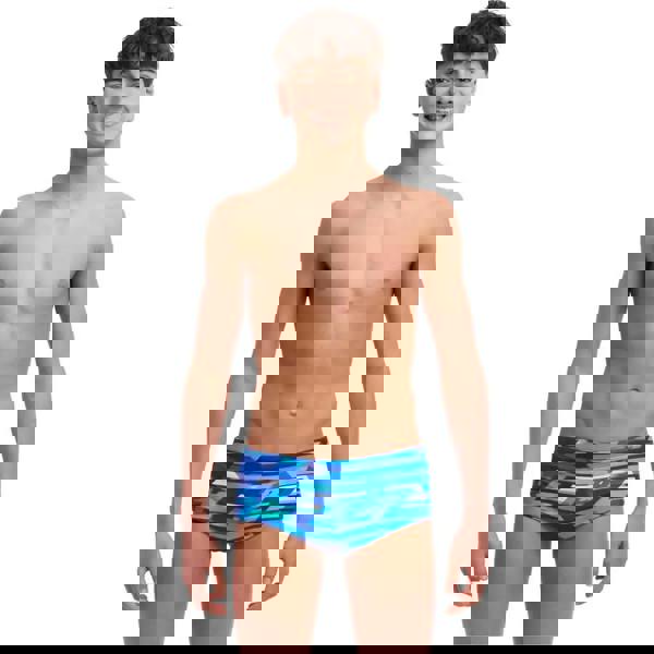 Boys Pace Racer Sidewinder blue camo swim trunks