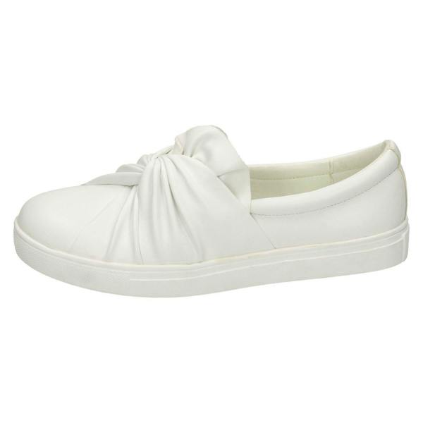Spot On Ladies Spot On Twist Vamp Slip On Plimsolls