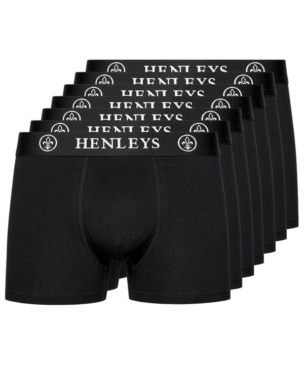 Henleys McBlacken Boxers 7pk Black