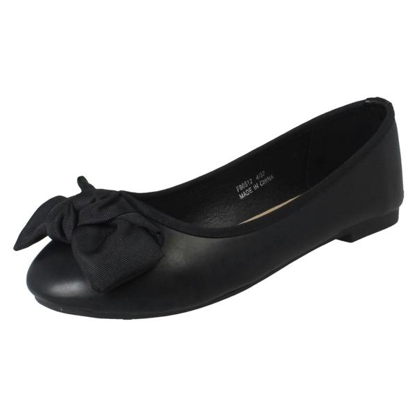 Spot On Ladies Spot On Flat Bow Detailed Ballerina Casual Shoes F80512