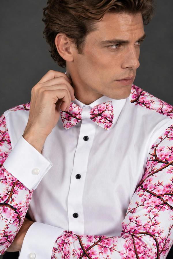 Claudio Lugli Cherry Blossom Tuxedo Shirt