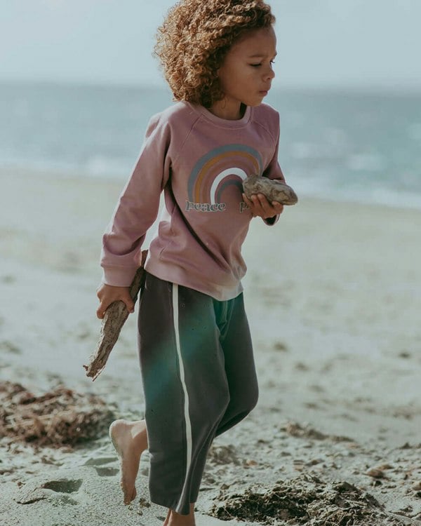 Organic cotton Charcoal Grey Stripe Print Trousers - image 2
