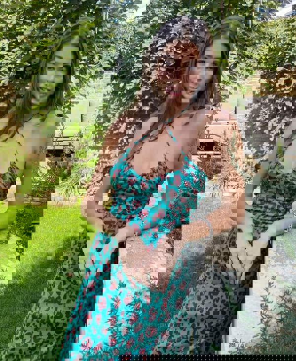 Needs No Label and you GREEN LEOPARD MAXI DRESS