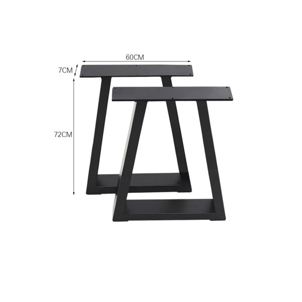 2 Pcs Industrial Metallic Table Legs for Home DIY Living and Home