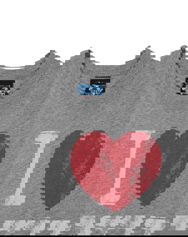 Junk Food Clothing Womens Grey I Love New York Text Print Short Sleeved T-Shirt