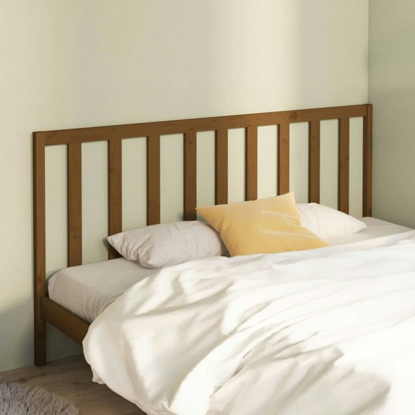 Berkfield Bed Headboard Honey Brown 206x4x100 cm Solid Wood Pine