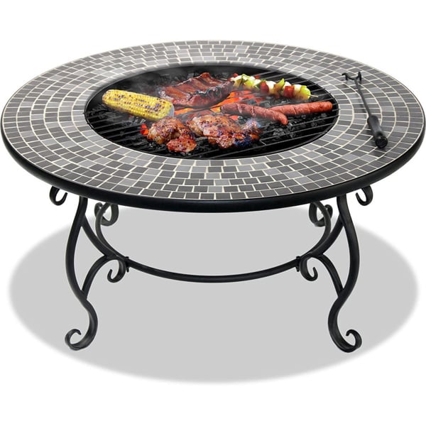 Centurion Supports Fireology GINESSA Sumptuous Garden and Patio Round Heater, Fire Pit, Brazier, Coffee Table, Barbecue and Ice Bucket