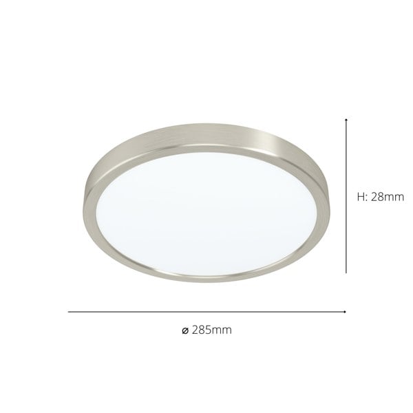 EGLO Fueva 5 LED Circular Matte Nickel Surface-Mounted Light