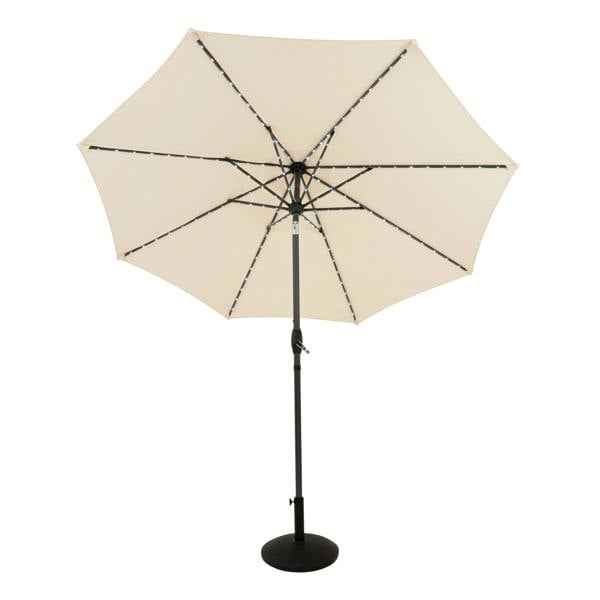 Jardi LED Tilt Parasol 2.7m With Tilt Base – Cream