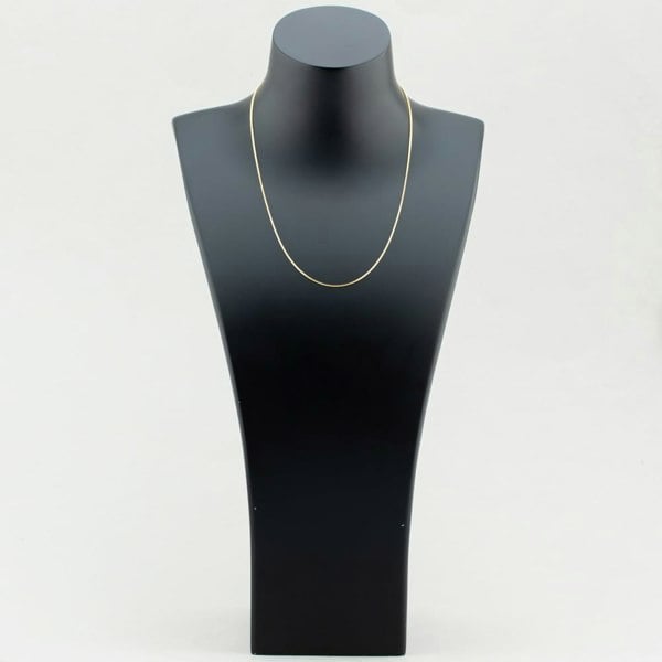 T. H. Baker 9ct Yellow Gold 18-Inch Square Trace Necklace CN754-18
