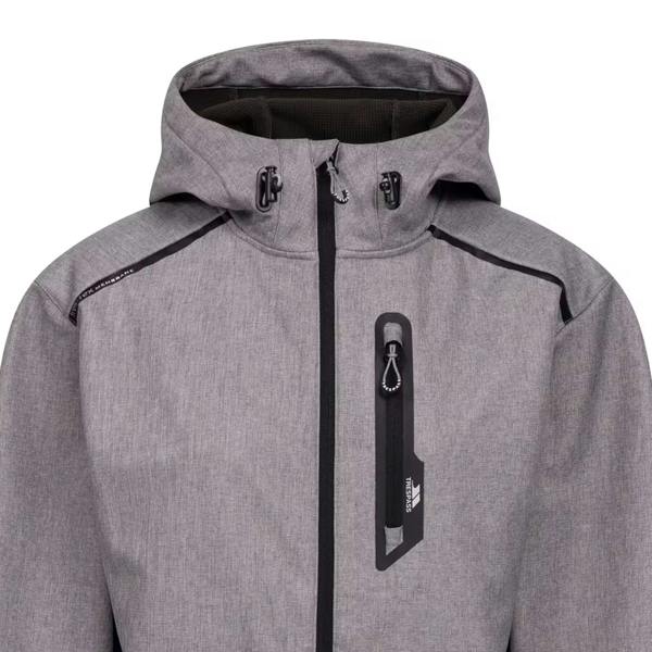 Trespass Mens Wallace Soft Shell Jacket - Storm Grey Marl - 