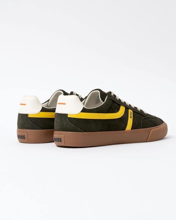 Back of the BOSS Orange Aiden Tenn Mipu Mens Trainers - Dark Green 307