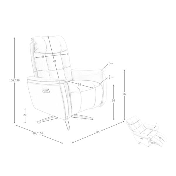 Angel Cerdá Grey leather swivel armchair 5114
