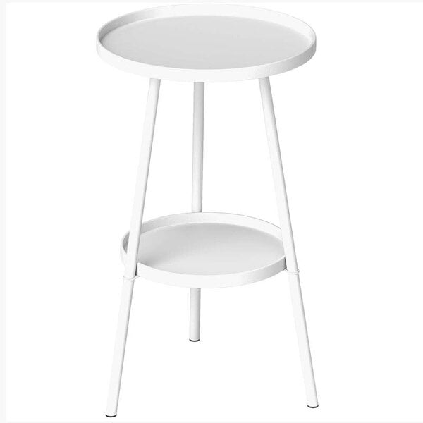 Bobobiy Two-Tier Metal Garden Table - White