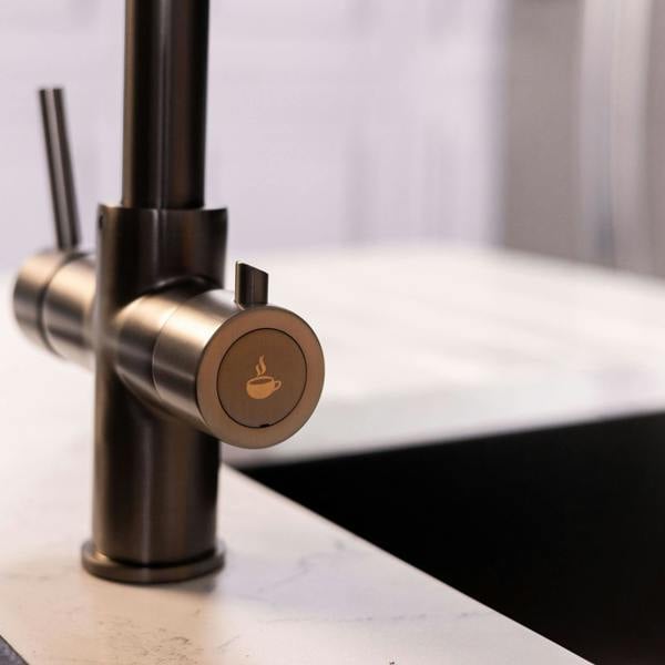 Flode Vier | 4 in 1 Instant Boiling & Filtered Cold Water Tap | Gun Metal Finish