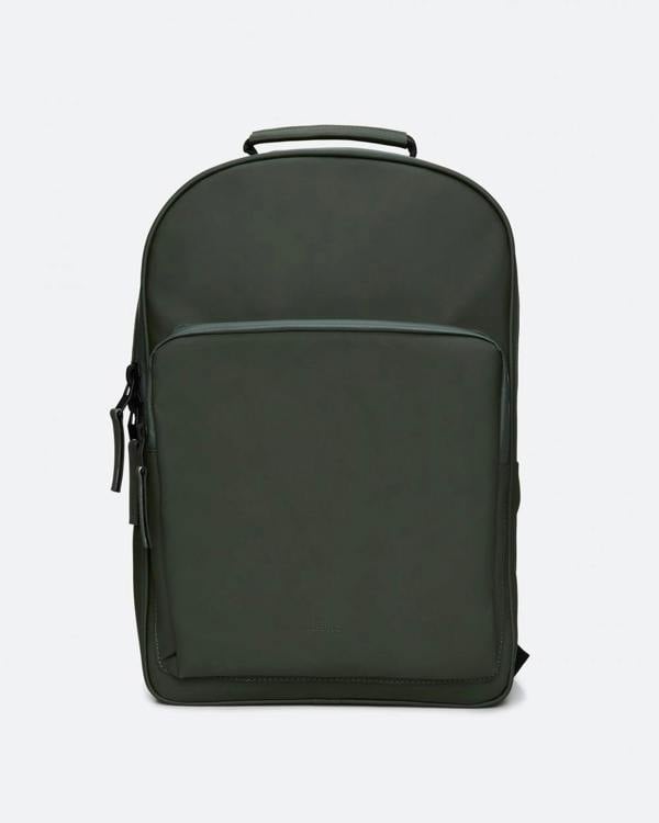 Rains Book Daypack Large - 03 Green - CHO - Designer Unisex Bags