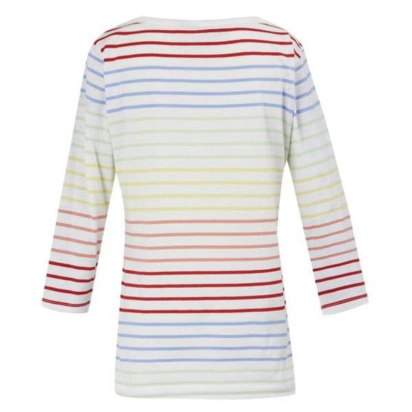 Regatta Womens/Ladies Bayletta 3/4 Sleeve Top - White/Multicoloured