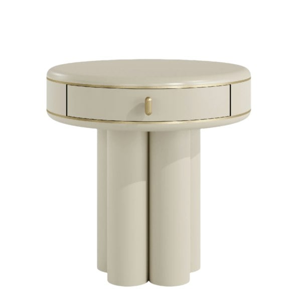 Casa Magna Ethereal Bedside Table: Sophisticated & Graceful Design