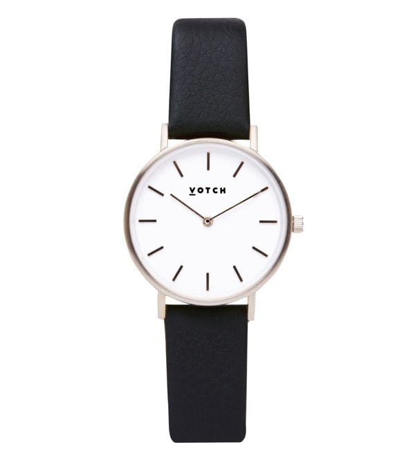 Votch Silver & Black Watch | Classic Petite Gift Set