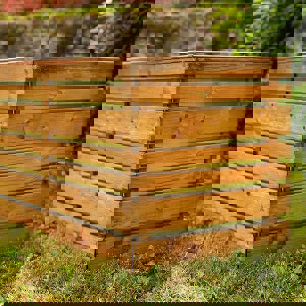 Cerland Lign Z Rectangular Slatted Planter 100cm x 50cm 202L Garden Planter