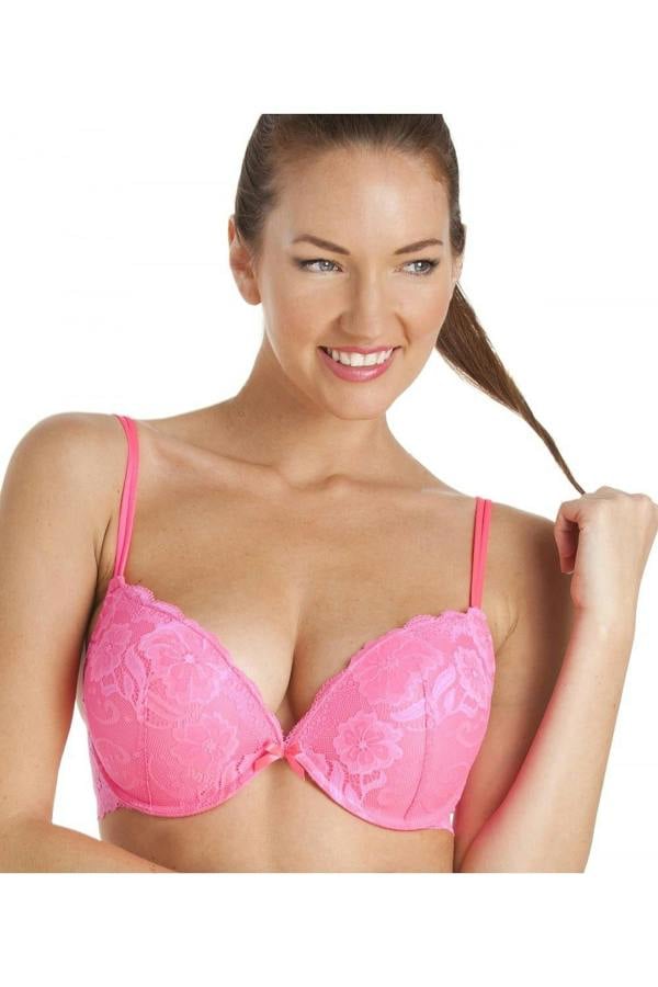 Super Boost Padded Push Up Vibrant Pink Underwire Bra