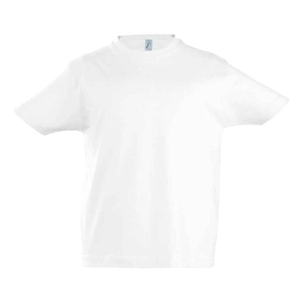 SOLS Kids Unisex Imperial Heavy Cotton Short Sleeve T-Shirt - Absolute White