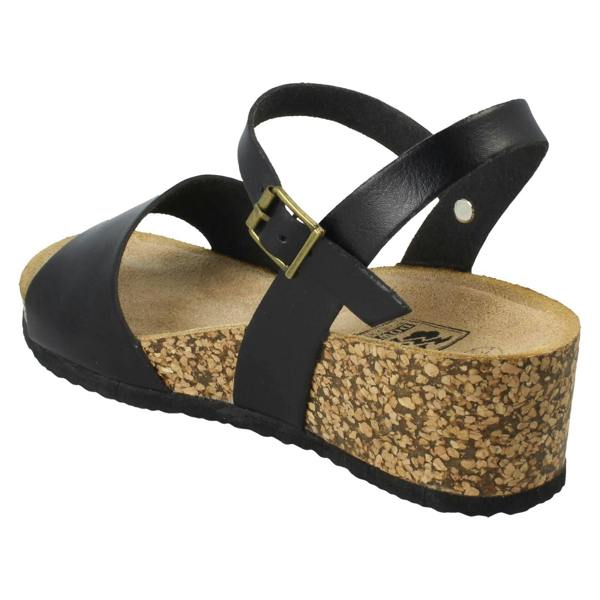 Down to Earth Ladies Down To Earth Wedge Heeled Summer Sandals F12088