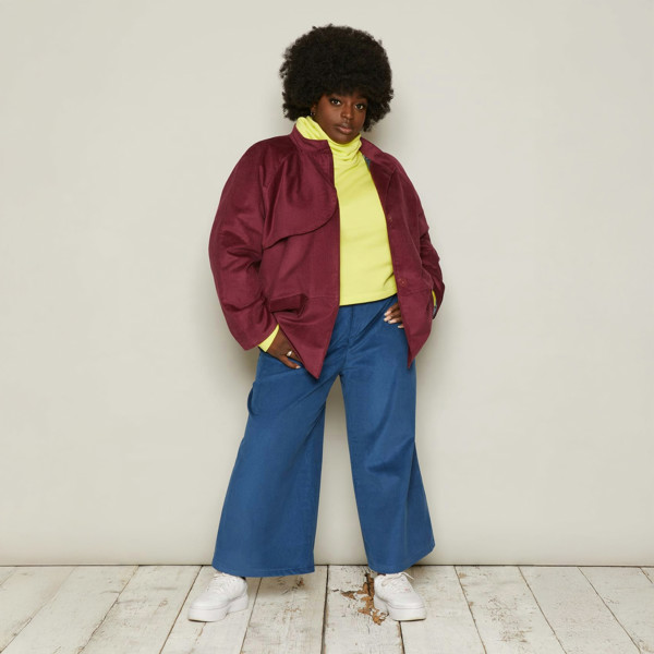 Bo Carter Orri Oversized Corduroy Jacket - Burgundy