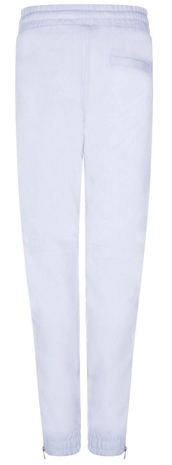Infinity Leather Women's White Real Nappa Leather Trousers Joggers