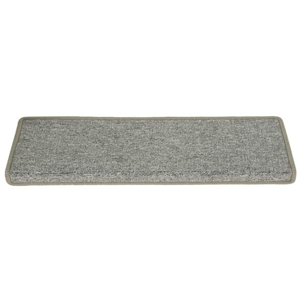 Berkfield Carpet Stair Treads 15 pcs 65x21x4 cm White and Grey