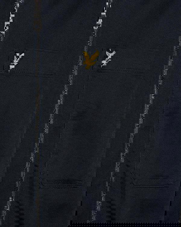 Lyle & Scott Enzyme Wash Mens Zip Overshirt - Z271 Dark Navy | CHO | Designer Mens Overshirts