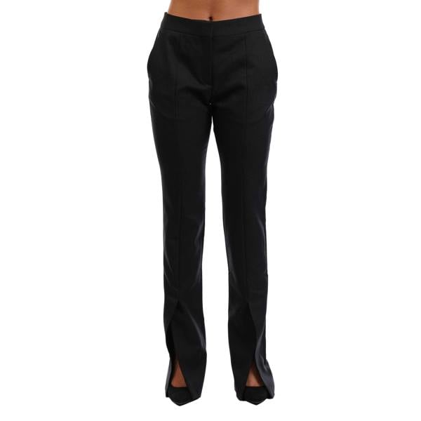 Off-White Off White Womens Tech Drill Flared Leg Slim Trousers - Black