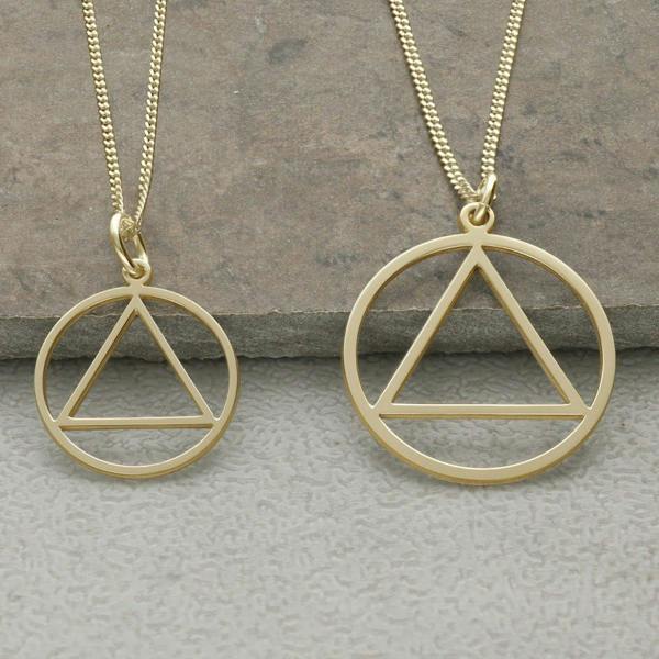 Christopher James of London 9ct Yellow Gold Plated Sobriety Recovery Pendant