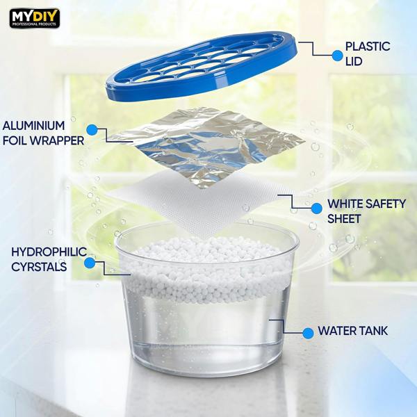MY DIY PROFESSIONAL PRODUCTS Interior Dehumidifiers 500ml for Home Damp Moisture Absorber Condensation Remover Disposable Dehumidifier