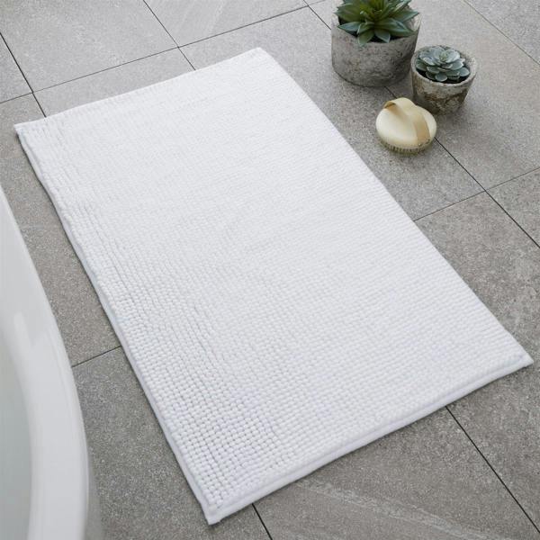 Bobble White Bath Mat 50x80cm
