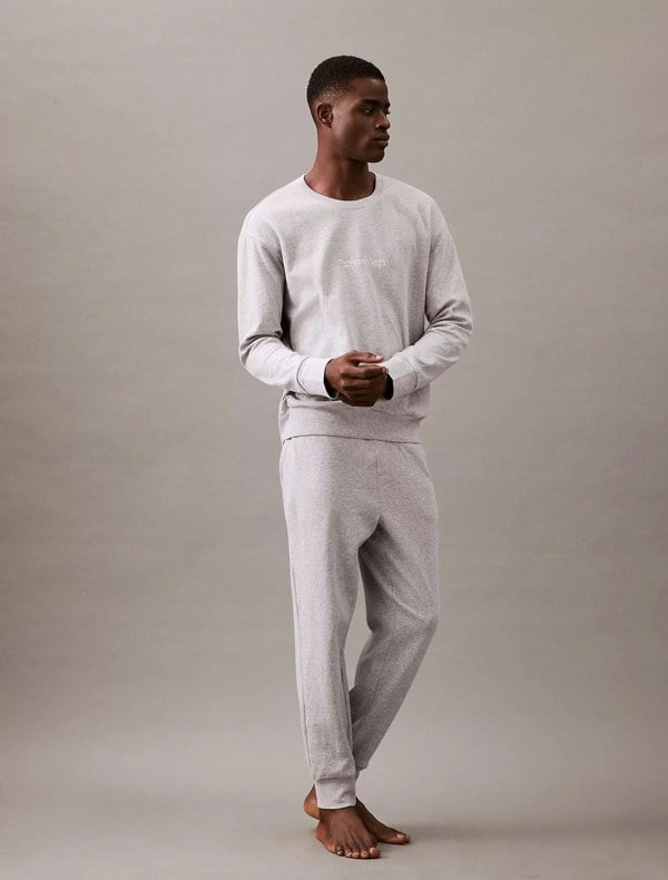 Calvin Klein MODERN TERRY Mens Sweatshirt Grey Heather