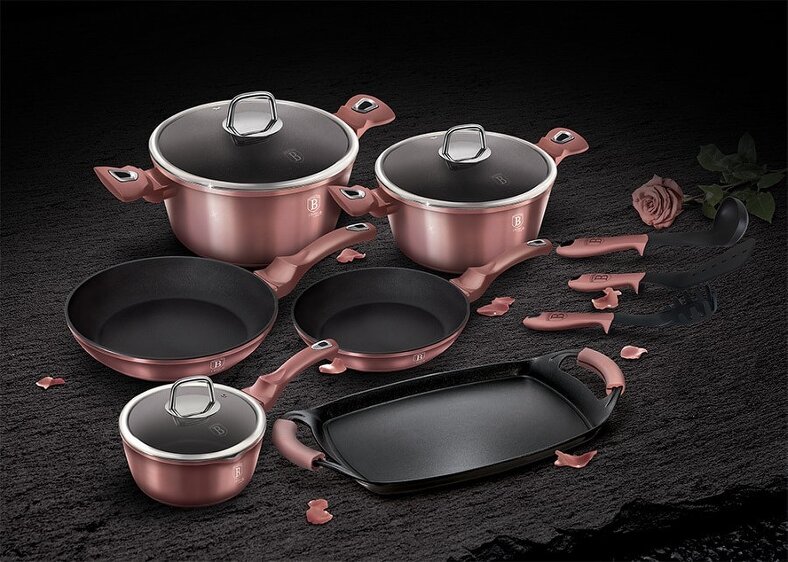 Berlinger Haus 14-Piece Cookware Set Berlinger Haus BH-6044 I-Rose Collection