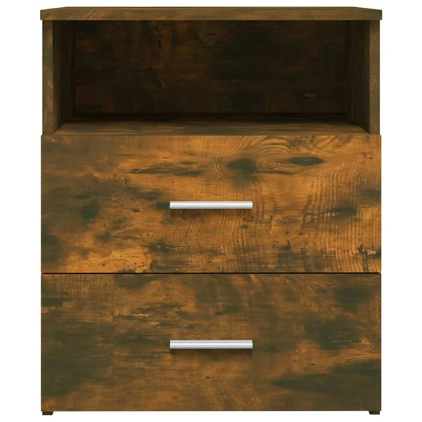 Berkfield Bed Cabinets 2 pcs Smoked Oak 50x32x60 cm