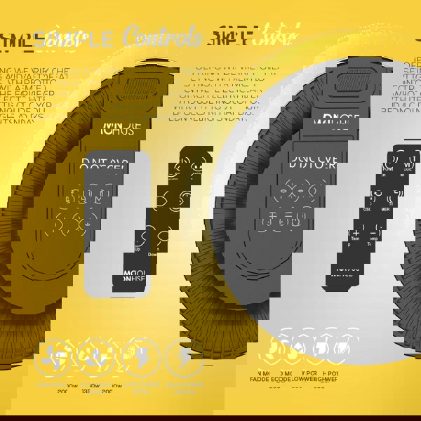 MONHOUSE 2000W Energy Efficient Electric PTC Portable Heater 12H Timer - 40cm