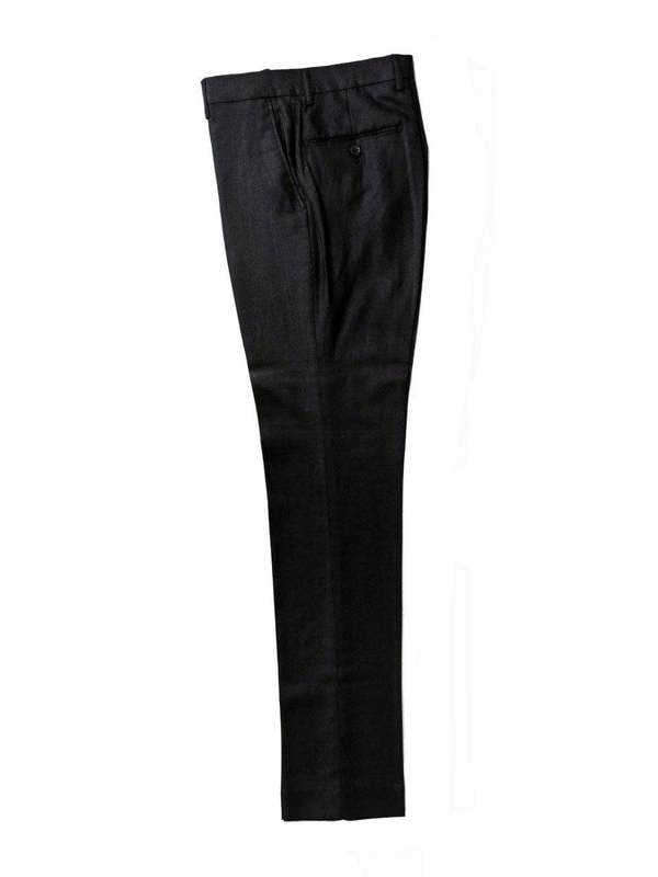 Black Double Breasted Linen Suit