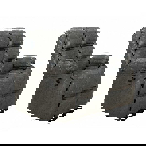 Furnishings For Less Monty Fabric Reclining Sofa Suite 3 + 2 - Grey
