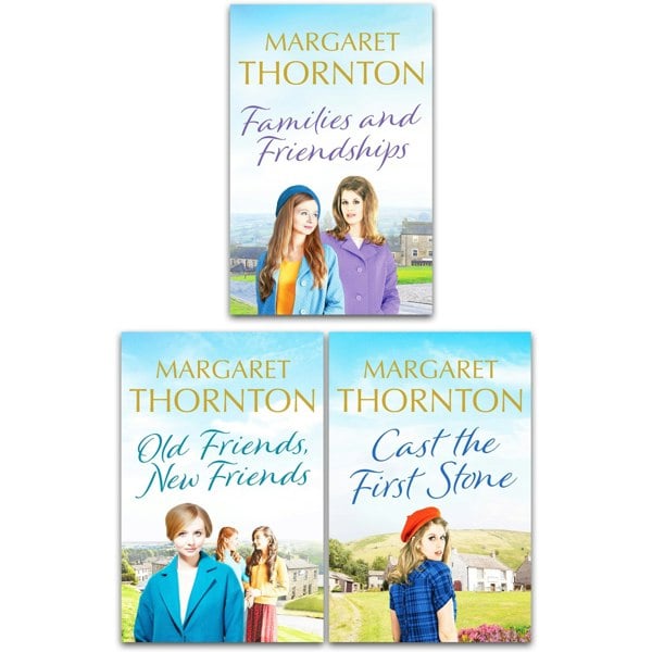 Margaret Thornton 3 Books Old Friends, New Friends, Cast the First Stone, Families and Friendships